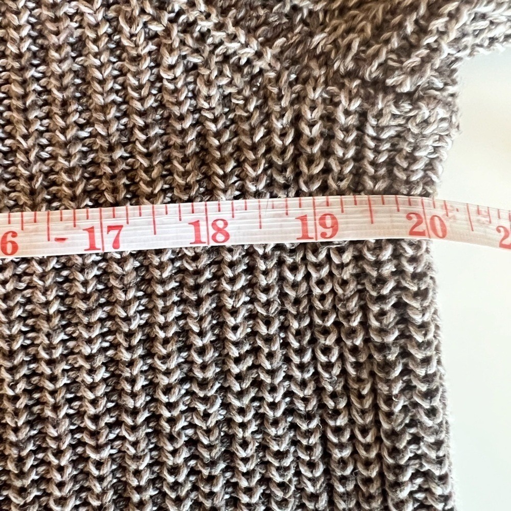 Ellen Tracy Womens Tan Marled Raglan Sleeve Crew Neck Sweater Small - Picture 8 of 10